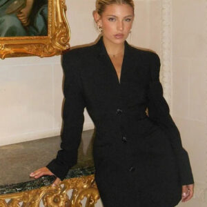 High Waist V-Neck Blazer
