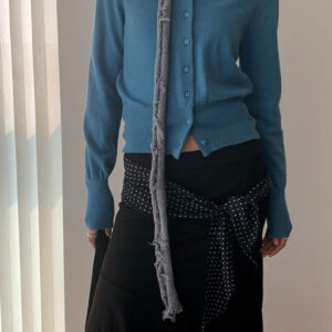Slim-Fit Round-Neck Knit Cardigan